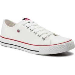 Trampki LEE COOPER - Low Cut 3-A LCW-19-530-011 White. Białe półbuty męskie Lee Cooper, bez wzorów, z gumy, bez zapięcia. Za 99,99 zł.