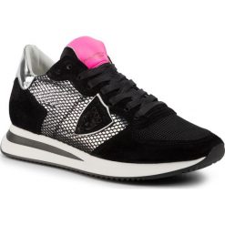 Sneakersy PHILIPPE MODEL - Trpx TZLD MR01 Metal Resau/Noir/Fucsia. Szare półbuty damskie Philippe Model, z zamszu. Za 1269,00 zł.