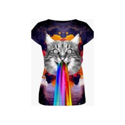 Galaxy Cat women's t-shirt. Szare t-shirty damskie marki Mars from venus, s, bez wzorów, bez kołnierzyka. Za 101,40 zł.