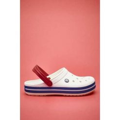 Crocs 11016-11I WHITE/BLUE JEAN, chodaki. Niebieskie klapki damskie Crocs, bez wzorów, bez obcasa. Za 149,00 zł.