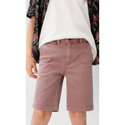 Mango Kids - Szorty dziecięce Enzo 110-164 cm. Brązowe spodenki chłopięce Mango Kids, bez wzorów, z elastanu, casualowe. Za 89,90 zł.
