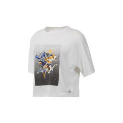 T-shirty z krótkim rękawem Reebok Sport Koszulka Dance. Białe topy sportowe damskie Reebok Sport, s, bez wzorów, bez kołnierzyka, z krótkim rękawem, krótkie, bez kaptura. Za 139,00 zł.