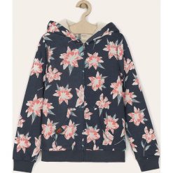 Roxy - Bluza dziecięca 140-176 cm. Niebieskie bluzy dziewczęce Roxy, bez wzorów, z bawełny, bez rękawów, z kapturem. W wyprzedaży za 199,90 zł.