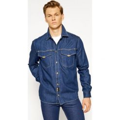 Koszula Versace Jeans Couture B1GVA69I. Niebieskie koszule męskie Versace Jeans Couture, m, bez wzorów, z bawełny, casualowe, bez kołnierzyka, bez rękawów. W wyprzedaży za 1469,00 zł.