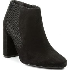 Botki BRONX - 33849-A BX 1079 Black 01. Czarne botki damskie na obcasie marki Bronx, z materiału. W wyprzedaży za 219,00 zł.