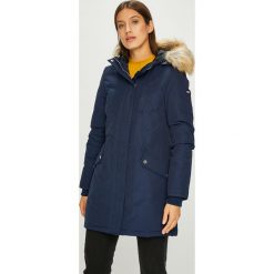 Tommy Jeans - Kurtka puchowa. Niebieskie kurtki damskie Tommy Jeans, xs, bez wzorów, z bawełny, długie. W wyprzedaży za 999,90 zł.