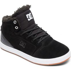 DC chłopięce tenisówki Crisis high-top 34 czarny. Czarne buty chłopięce sportowe DC, ze skóry, bez zapięcia. Za 282,00 zł.