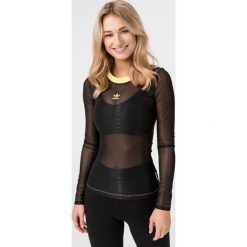 Adidas Originals Sheer Koszulka Czarny. Czarne koszulki damskie adidas Originals, bez wzorów, z elastanu, bez kołnierzyka, z długim rękawem. Za 197,95 zł.