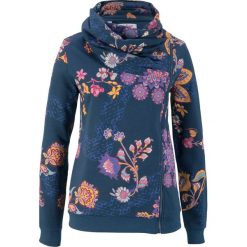 Bluza rozpinana z nadrukiem bonprix ciemnoniebieski z nadrukiem. Niebieskie bluzy damskie bonprix, z nadrukiem. Za 109,99 zł.