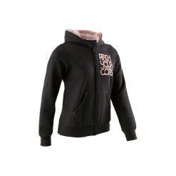 Bluza 500 Gym. Szare bluzy dziewczęce rozpinane DOMYOS, z kapturem. Za 44,99 zł.