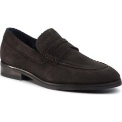 Półbuty JOOP! - Kleitos 4140004934 Dark Brown 702. Pomarańczowe półbuty męskie JOOP!, na co dzień, bez wzorów, ze skóry, bez zapięcia. W wyprzedaży za 519,00 zł.
