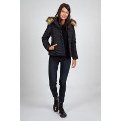 Kurtka przejściowa w kolorze czarnym. Czarne kurtki damskie Snowie Collection, na zimę, xxl, bez wzorów, bez kaptura. W wyprzedaży za 179,95 zł.