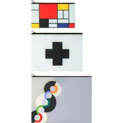 Saszetki Zip Pockets Museum 3 szt. Mondrian. Saszetki damskie LOQI, bez wzorów, eleganckie, średnie, bez dodatków. Za 63,00 zł.