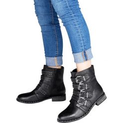Botki damskie Foreverfolie F2062 Czarne. Czarne botki damskie Foreverfolie, z tworzywa sztucznego, eleganckie, bez obcasa, na obcasie, na zamek. Za 89,00 zł.