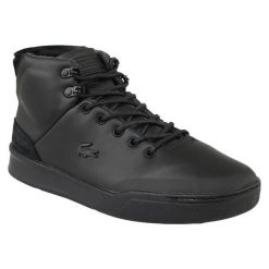 Lacoste Explorateur Classic cam002702h 40 Czarne. Czarne buty sportowe męskie marki Lacoste, ze skóry, lacoste explorateur. W wyprzedaży za 439,60 zł.