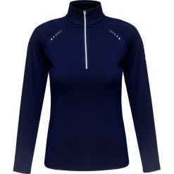 Golf DESCENTE KELSEY. Niebieskie swetry damskie Descente, z aplikacjami, z tkaniny, bez rękawów, bez kaptura. W wyprzedaży za 440,00 zł.