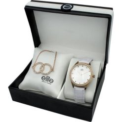 Elite Models zestaw podarunkowy damski - zegarek i bransoletka E55072-801. Bransoletki damskie . W wyprzedaży za 239,00 zł.
