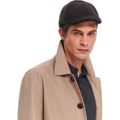 Kaszkiet w pepito. Pomarańczowe czapki męskie Top Secret, na zimę, bez wzorów, z wełny, eleganckie. W wyprzedaży za 29,99 zł.