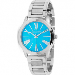 Zegarek kwarcowy "Hartman" w kolorze turkusowo-srebrnym. Szare, analogowe zegarki damskie Michael Kors, srebrne. W wyprzedaży za 522,95 zł.
