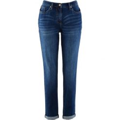 Dżinsy ze stretchem Boyfriend bonprix niebieski "stone". Niebieskie jeansy damskie bonprix, z jeansu. Za 109,99 zł.