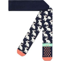 Happy Socks - Rajstopy dziecięce 16/18. Pomarańczowe skarpetki dziewczęce Happy Socks, bez wzorów, z elastanu. Za 54,90 zł.