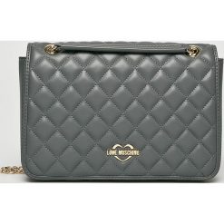 Love Moschino - Torebka. Szare torebki klasyczne damskie Love Moschino, w paski, z poliesteru, średnie. Za 899,90 zł.