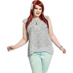 Bluzki damskie: Ariel – Mała Syrenka Character Damask Koszulka damska biały/szary