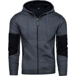 Bluza męska na zamek grafitowa Recea. Szare bluzy męskie Recea, xl, bez wzorów, z bawełny, z kapturem, bez rękawów, z kapturem. Za 49,99 zł.