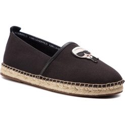 Espadryle KARL LAGERFELD - Kl70111 Black Lthr/Textile. Czarne espadryle męskie marki KARL LAGERFELD, na co dzień, z aplikacjami, ze skóry, bez zapięcia. Za 659,00 zł.