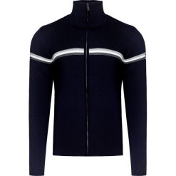 Sweter FUSALP WENGEN FIZ II. Niebieskie swetry męskie Fusalp, z aplikacjami, z wełny, bez kołnierzyka, bez kaptura. W wyprzedaży za 1008,00 zł.