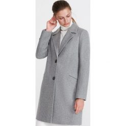 Płaszcz o prostym kroju - Jasny szary. Szare płaszcze damskie Reserved, bez wzorów. Za 249,99 zł.