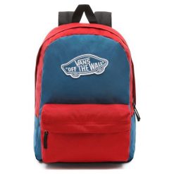 Vans Wm Realm Backpack Blue Sapphire/T Os. Niebieskie plecaki damskie marki Vans, w paski, sportowe. Za 114,00 zł.