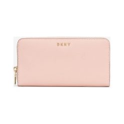 DKNY Portfel Różowy. Różowe portfele damskie DKNY, bez wzorów, ze skóry. Za 548,95 zł.