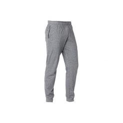 Spodnie regular Gym & Pilates 120 męskie. Szare spodnie męskie DOMYOS, na co dzień, xl, bez wzorów, z bawełny. Za 44,99 zł.