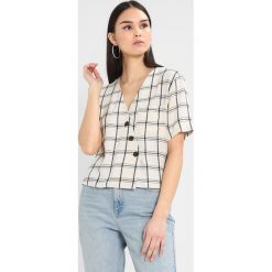Bluzki asymetryczne: Topshop CHECK ASHLEY Bluzka ivory