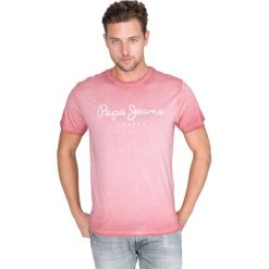 Pepe Jeans West Sir Koszulka Różowy Beżowy. Różowe podkoszulki męskie Pepe Jeans, xxl, z haftami, z bawełny, vintage, bez kołnierzyka, krótkie. Za 154,95 zł.