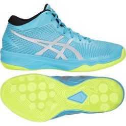 Buty do siatkówki Asics Gel-Volley Elite Ff Mt M B750N-400. Niebieskie buty sportowe męskie Asics, z materiału, bez zapięcia, na fitness i siłownię. W wyprzedaży za 549,00 zł.