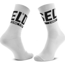 Skarpety Wysokie Unisex DIESEL - Skm Ray 00S6U0 0QATV 100 White. Białe skarpetki damskie Diesel, bez wzorów, z elastanu. Za 49,00 zł.