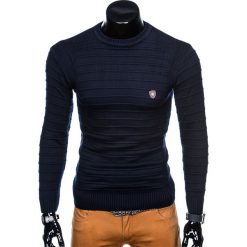 Swetry męskie: SWETER MĘSKI E139 - GRANATOWY