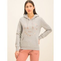 Bluza Superdry Nyc Studio Foil Entry Hood W2000079A. Szare bluzy damskie Superdry, bez wzorów, z bawełny, bez rękawów, bez kaptura. W wyprzedaży za 219,00 zł.