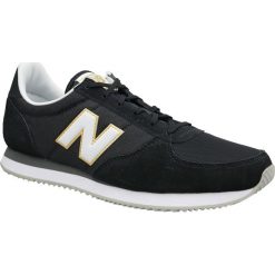 New Balance WL220TPB. Czarne buty sportowe damskie New Balance, bez wzorów, ze skóry, sportowe. Za 299,99 zł.