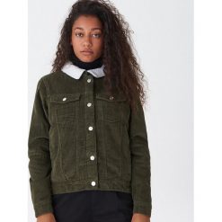 Sztruksowa kurtka z ociepleniem - Khaki. Brązowe kurtki damskie House, s, bez wzorów, ze sztruksu, bez kaptura. Za 199,99 zł.