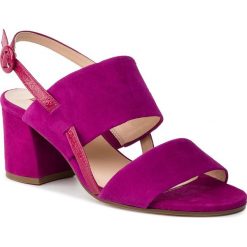 Sandały HÖGL - 7-105542 Fuchsia 4200. Różowe klapki damskie HÖGL, bez wzorów, ze skóry, bez obcasa, na obcasie. W wyprzedaży za 339,00 zł.