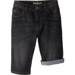 Bermudy dżinsowe bonprix czarny "stone". Czarne spodnie chłopięce bonprix, bez wzorów, z jeansu, klasyczne. Za 37,99 zł.
