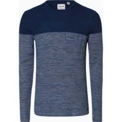 Only&Sons - Sweter męski – Lenny, niebieski. Niebieskie swetry męskie marki Only&Sons, s, bez wzorów, z bawełny, bez kołnierzyka, bez kaptura. Za 159,95 zł.