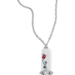 Naszyjniki damskie: Piękna i Bestia Disney by Couture Kingdom – Enchanted Rose Naszyjnik srebrny
