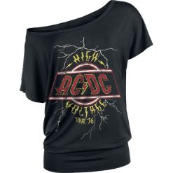 AC/DC High Voltage Tour '76 Koszulka damska czarny. Czarne bluzki damskie marki AC/DC, xl. Za 99,90 zł.