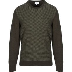 Sweter w kolorze khaki. Brązowe swetry męskie Lacoste, s, bez wzorów, z wełny, klasyczne, z okrągłym kołnierzem, bez kaptura. W wyprzedaży za 319,95 zł.