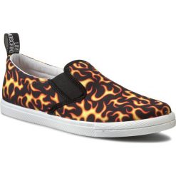 Tenisówki LOVE MOSCHINO - JA15062G1KIG0501 Can. Fiam.Fuo./Cr. Nero. Pomarańczowe półbuty damskie Love Moschino, bez wzorów, z gumy, bez zapięcia. W wyprzedaży za 179,00 zł.