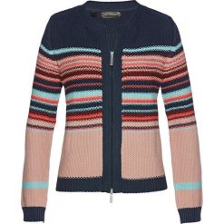 Kardigany damskie: Sweter rozpinany bonprix ciemnoniebiesko-kolorowy